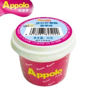 阿波罗冰淇淋迷你杯冰激凌冷饮网红抖音雪糕批整箱香草味  55g  24杯