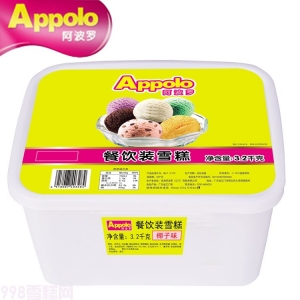 香港阿波罗餐饮桶装冰淇淋椰子味雪糕批发3.2KG