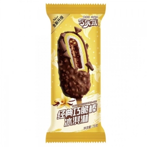 伊利 巧乐兹经典巧脆棒脆香饼巧克力脆皮雪糕冰淇淋冰激凌冷饮 75g 40支