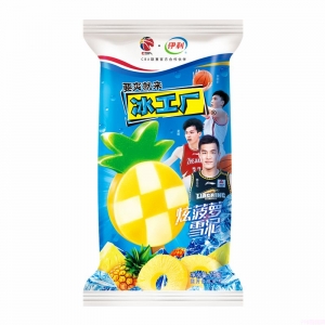 伊利 CBA联赛官方合作伙伴冰工厂炫菠萝口味雪泥雪糕冰淇淋 